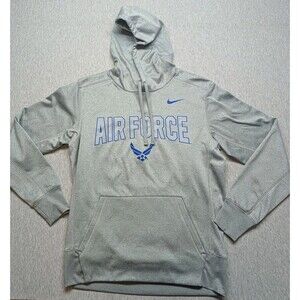Men’s Size S Nike Dri Fit Air Force Falcons Training Hoodie Gray Thermal Fit